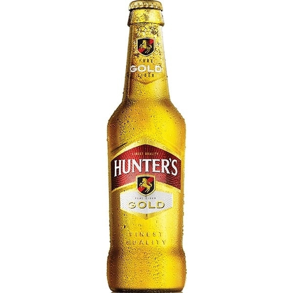 Hunter's Gold Cider (330ml) - bottle